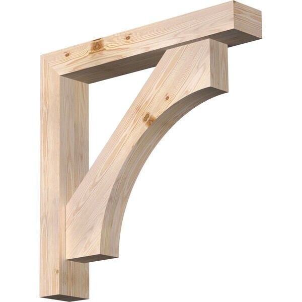 Ekena Millwork Westlake Block Smooth Bracket w/ Offset Brace, Douglas Fir, 5 1/2"W x 32"D x 32"H BKT0604X32X32WTL05SDF - main